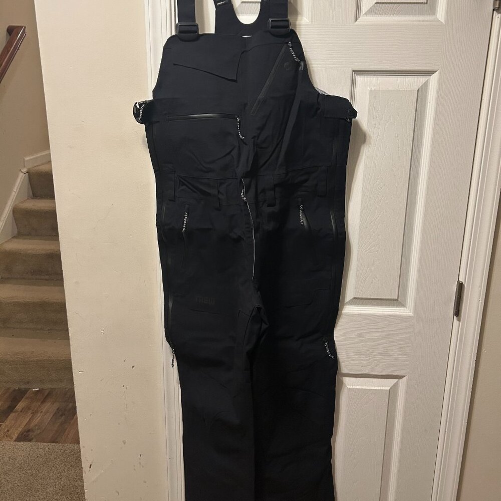 Trew Gear Mens TREWth Bib PRIMO, Large, Black, NWOT